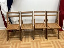 JUEGO DE SILLA PLEGABLE de madera vintage comedor boda iglesia listón antiguo bistró madera segunda mano  Embacar hacia Argentina