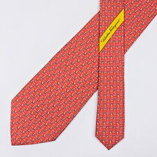 Veleiro Salvatore Ferragamo gravata gravata laranja vermelho comprar usado  Enviando para Brazil