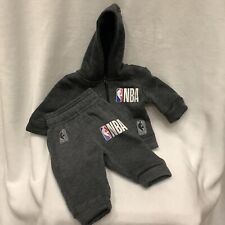 Conjunto de moletom NBA bebê 0-3 meses cinza escuro com zíper e calças de moletom combinando comprar usado  Enviando para Brazil