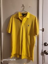 Usado, Camisa polo Ralph Lauren ajuste clássico malha amarela manga curta algodão tamanho grande  comprar usado  Enviando para Brazil