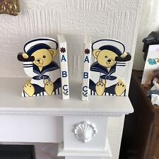 teddy bear book ends for sale  MORECAMBE