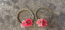 2 artificial flower wreaths for sale  Clever