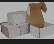 Used, 8x6x4 White Shipping Boxes Set of 25, Corrugated Cardboard Mailer Boxes for sale  Shipping to South Africa