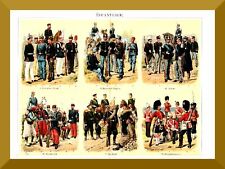 +INFANTERIE+ wunderschöne Bildtafel +Chromolitho+ 1895+ Uniformen,Armee,Krieg+  gebraucht kaufen  Wiederitzsch,-Lindenthal