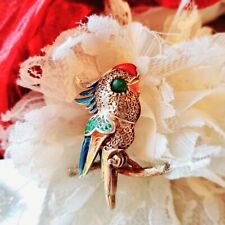 Broche perroquet vintage d'occasion  Le Luc