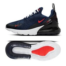 Zapatos para niños grandes Nike Air Max 270 azul marino/negro/blanco cumbre/rojo picante 943345-410, usado segunda mano  Embacar hacia Argentina