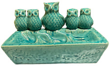 Turquoise ceramic owls for sale  Beaufort
