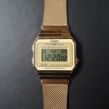 Casio A700WE Vintage Coleção Slim Vintage Relógio de Ouro com Pulseira Milanesa comprar usado  Enviando para Brazil
