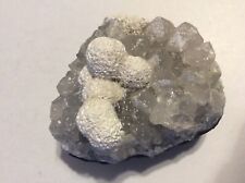 Okenite geode, white okenites with quartz crystals  562 grams  for sale  Shipping to South Africa