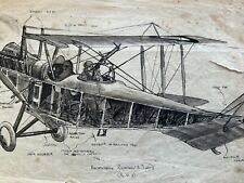 Usado, The Reconnaissance Experimental Biplane No. 8 desenhos de tinta e lavagem c1918 comprar usado  Enviando para Brazil