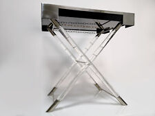 Exclusive Chrome & Methacrylate Bamboo form, Folding Tray Table, 1970s, usado comprar usado  Enviando para Brazil