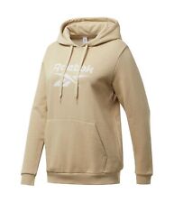 Reebok Womens Large Logo Pullover Hoodie Sweatshirt, Beige, Small for sale  Hillsboro