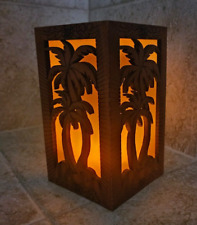 Usado, Lámpara de luz de madera hawaiana a batería madera tropical de Hawai decoración de palmera segunda mano  Embacar hacia Argentina