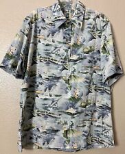 Camisa de acampamento havaiana vintage masculina Kahala tamanho L marlin pesca em alto mar logotipo azul comprar usado  Enviando para Brazil
