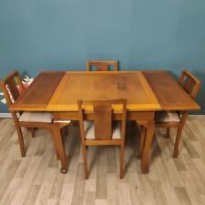 Used, Vintage Oak Drawer Leaf Dining Extending Table And Chairs To Seat Four People.  for sale  Shipping to South Africa