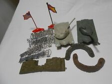 Vintage lot bunkers fences flags army military tanks plastic Toys collectors 👦 for sale  Shipping to South Africa