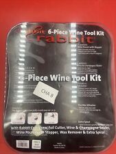  The Original Rabbit Wine Tool Kit Metrokane 6 Pc Set Silver Housewarming Gift for sale  Shipping to South Africa