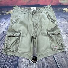 Shorts Hollister Abercrombie Masculino 34 Cargo Desbotado Verde Oliva Estilo Militar comprar usado  Enviando para Brazil