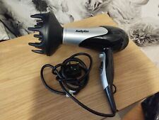Babyliss Hair dryer S196a - Black and Silver - good condition WITH DIFFUSER for sale  Shipping to South Africa