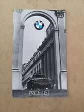 Bmw price list for sale  WEYMOUTH