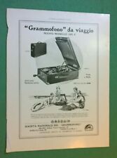 Pubblicità grammofono viaggio usato  Italia