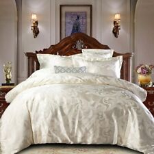 Roupa de cama de luxo jacquard capa de edredom lençol liso fronha queen size comprar usado  Enviando para Brazil