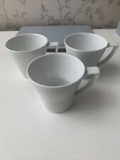 Denby James Martin Everyday White Mugs Cups Bundle x 3 Dishwasher Microwave Safe for sale  DARWEN