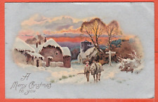 Christmas postcard sunset for sale  Massillon