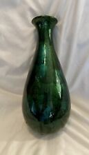 Pier One Decorative Vase Metal Tin Green Teal Blue 12” High  6” diameter, used for sale  Shipping to South Africa