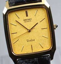 [ESTADO PERFEITO] Novo Relógio Masculino Quadrado Batt Vintage 1985 SEIKO Dolce 7731-5040 QZ JAPÃO, usado comprar usado  Enviando para Brazil