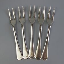 Pastry Cake Cocktail Forks x 5. Silver Plated "Old English" Set. Vintage. 5 1/4" for sale  Shipping to South Africa