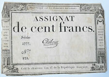 Assignat 100 francs d'occasion  Pluvigner