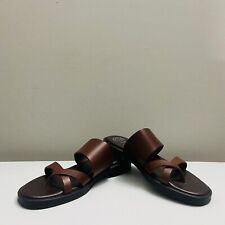 Sandalias planas para mujer Romano JOANIE marrones 7 1/2 hechas en Italia segunda mano  Embacar hacia Argentina