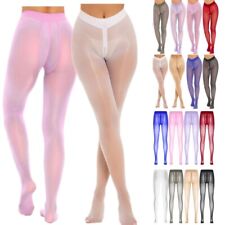 Womens Glossy Sheer Pantyhose Stretchy Zipper Crotch Tights Pants Stockings for sale  Shipping to South Africa