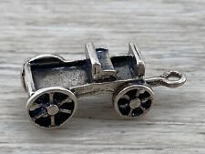 Antique Style Horse Buggy Wagon Spoke Wheels Sterling Silver 3d Charm Pendant for sale  Shipping to South Africa