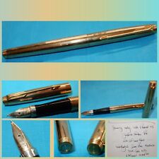 PLUMA ESTILOGRÁFICA EARLY PARKER 75 MERIAL - GOLD EP USA - ORO 14K SEMI FLEX MEDIANA segunda mano  Embacar hacia Argentina