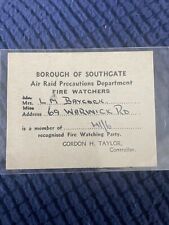 Ww2 fire watchers for sale  HARLESTON