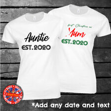 Camiseta Feminina Mamãe Tia Vovó Irmã Estabelecida - Meu Primeiro Natal Como... comprar usado  Enviando para Brazil