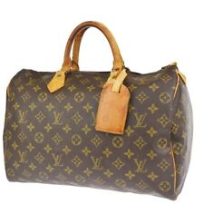 LOUIS VUITTON LV Speedy 35 Travel Hand Bag Monogram Leather Brown M41524 61JF939 for sale  Shipping to United States