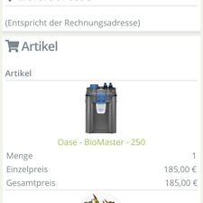 Außenfilter ase biomaster gebraucht kaufen  Bottrop