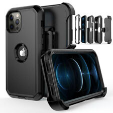 For iPhone 12 13 Pro 11 12 13 Pro Max Shockproof Heavy Duty Case Cover+Belt Clip for sale  Alhambra
