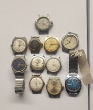  Lote de 11 relojes vintage 4 piezas o reparaciones diferentes marcas no funcionan P7 segunda mano  Embacar hacia Argentina