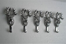 Cabeça Alce Metal montagem em parede Casaco Ganchos Conjunto De 5 Estatueta Escultura De Parede Pendurado comprar usado  Enviando para Brazil