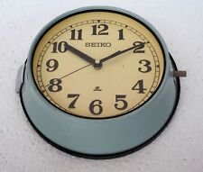Vintage Maritime Seiko Wall Clock Slave Industrial Retro Ship Kitchen Clock Blue for sale  Shipping to South Africa