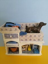 1/12 dolls house dog having bath in shabby chic sink with accessories , used for sale  OSWESTRY