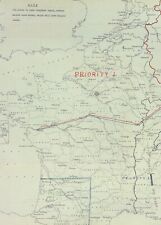 ENTREGAS DE ARMAS DE RESISTÊNCIA FRANCESA PARA MAQUIS POR SOE 1944 MAPA HISTÓRICO DE GUERRA MONTADO comprar usado  Enviando para Brazil