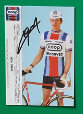 CYCLING cycling card DENIS ROUX team COOP HOONVED ROSIN 1984 Signed for sale  Shipping to South Africa