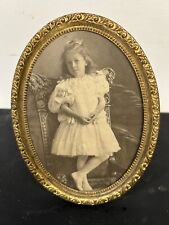 Antigua foto victoriana ovalada y marco de joven dama segunda mano  Embacar hacia Argentina