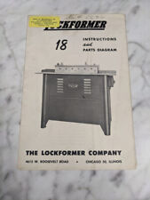 LOCKFORMER COMPANY MODEL #18 INSTRUCTION OPERATOR MANUAL PARTS LIST DIAGRAM BOOK for sale  Shipping to South Africa