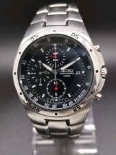 Relógio de quartzo masculino Seiko 7T92-0EC0 cronógrafo mostrador preto aço inoxidável 40 mm comprar usado  Enviando para Brazil